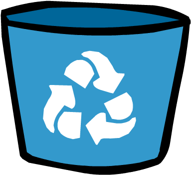 Blue Recycle Bin Clipart PNG image