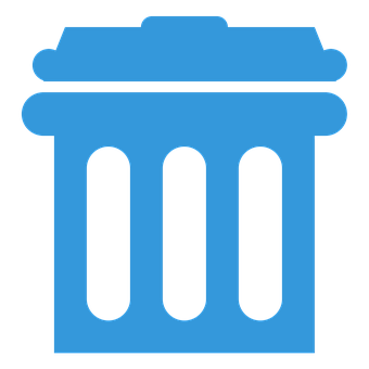 Blue Recycle Bin Icon PNG image