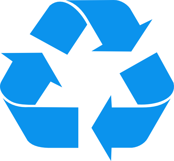 Blue Recycle Symbol PNG image