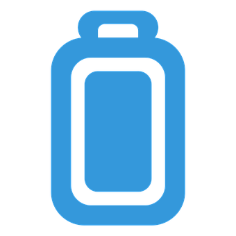 Blue Recycling Bin Icon PNG image