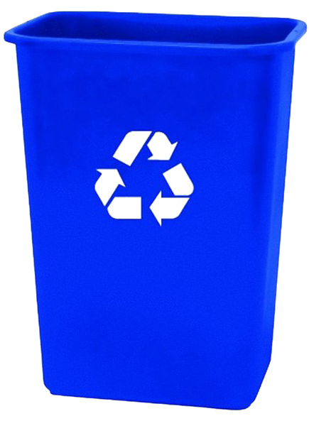 Blue Recycling Bin Recycle Symbol PNG image