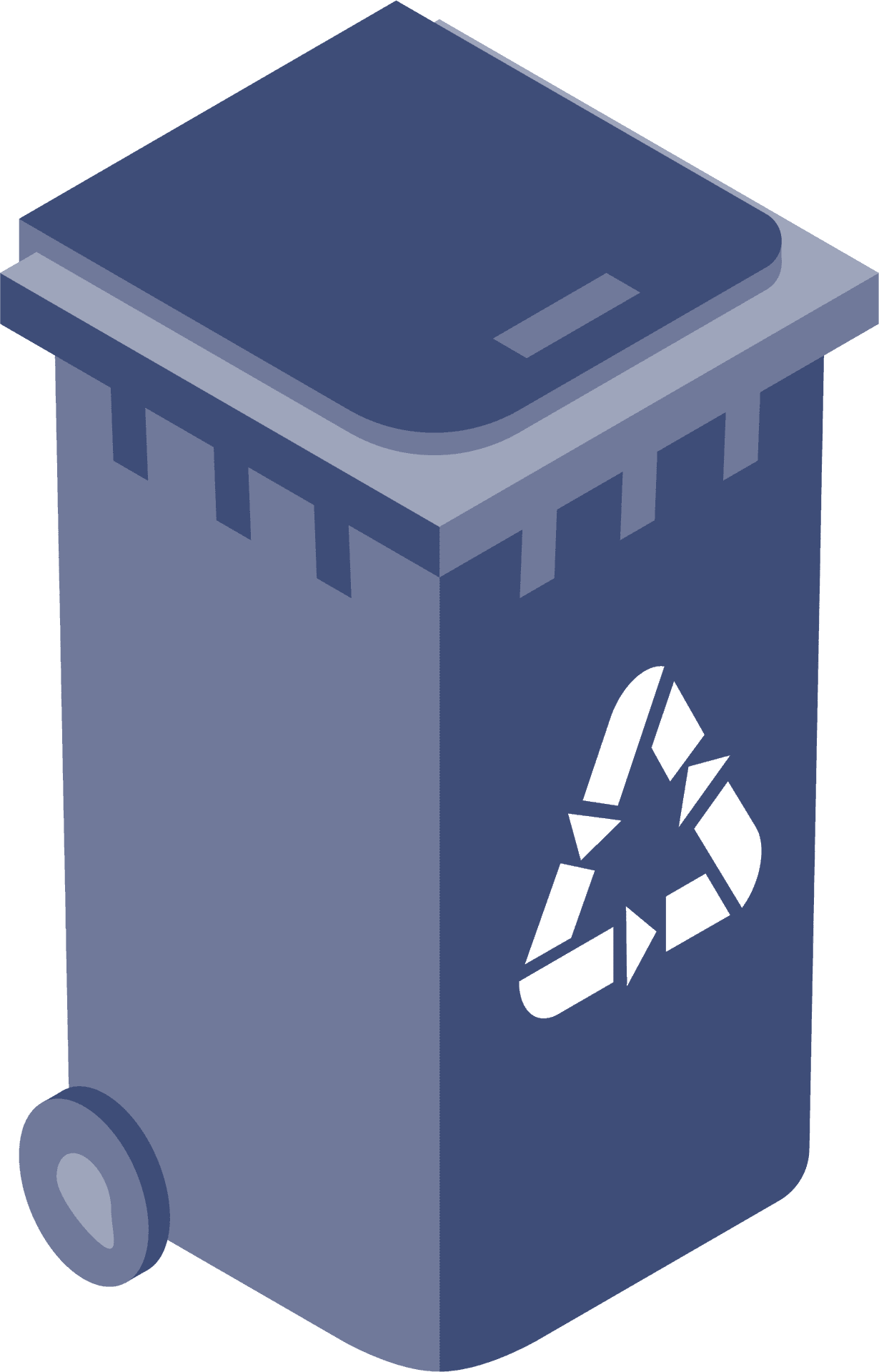 Blue Recycling Bin Vector PNG image