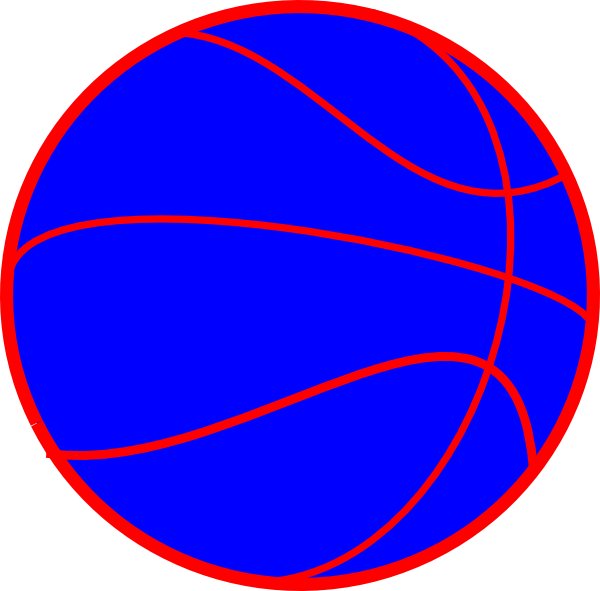 Blue Red Basketball Clipart PNG image