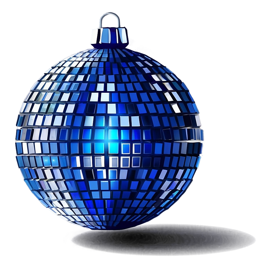 Blue Reflective Disco Ball PNG image