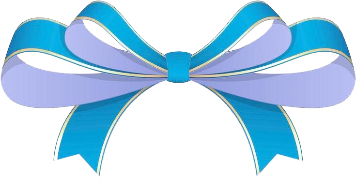 Blue Ribbon Bow Graphic PNG image