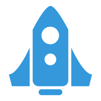 Blue Rocket Icon PNG image