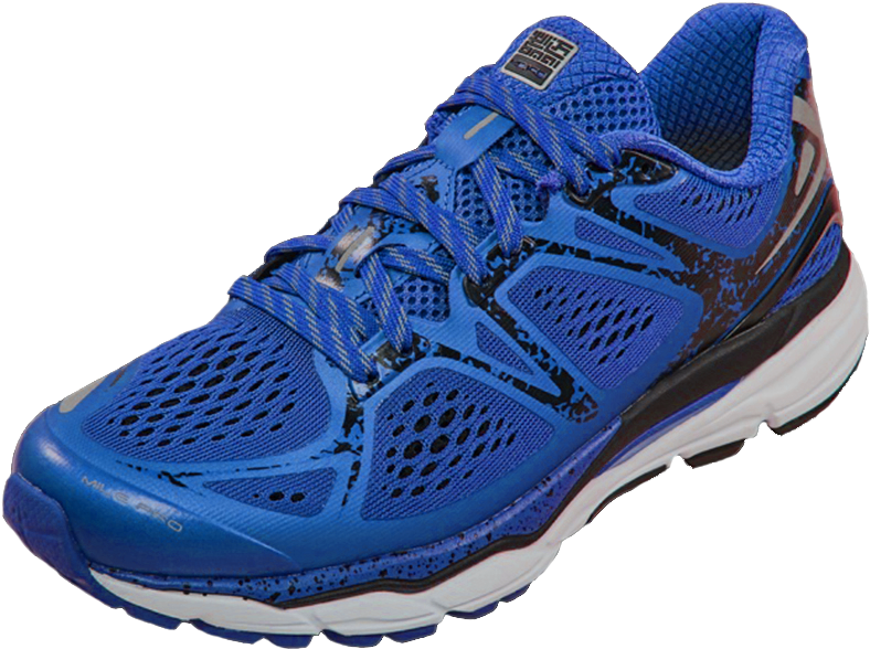 Blue Running Shoe Side View PNG image