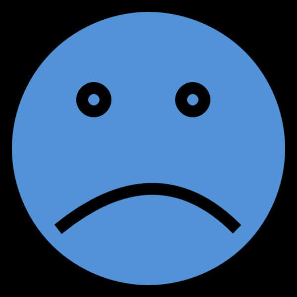Blue Sad Face Emoji PNG image