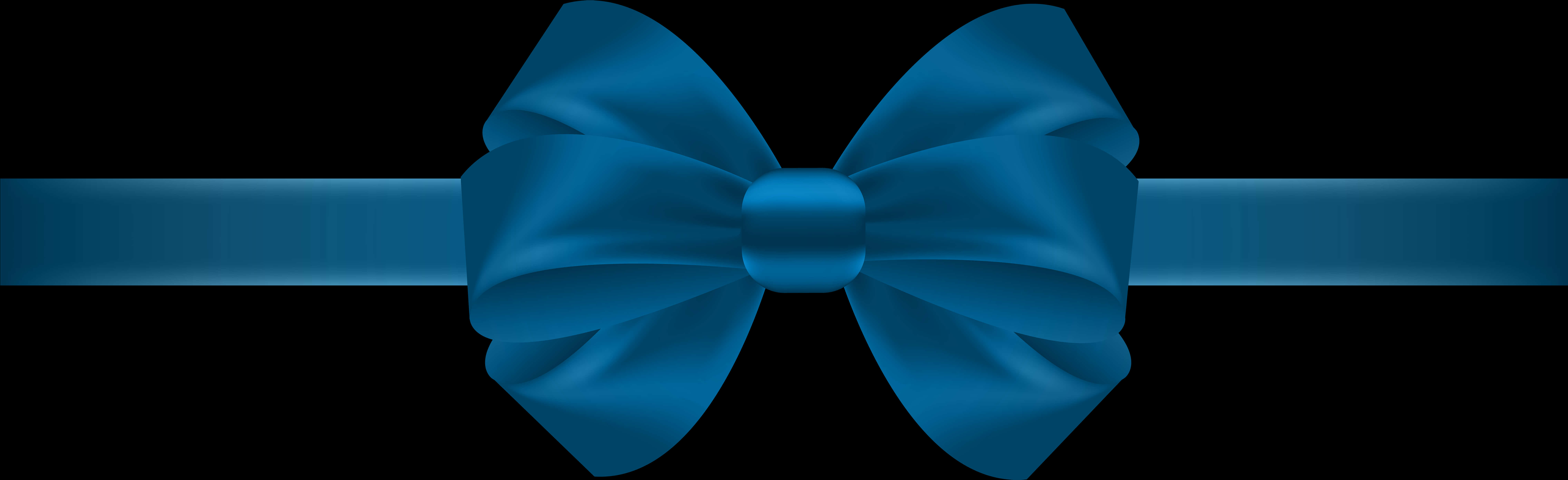 Blue Satin Bow Tie PNG image