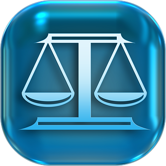 Blue Scalesof Justice Icon PNG image