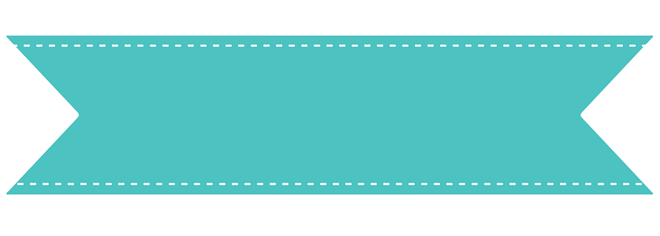 Blue Scalloped Edge Banner Graphic PNG image