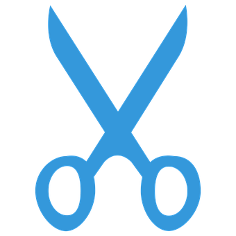 Blue Scissors Icon PNG image