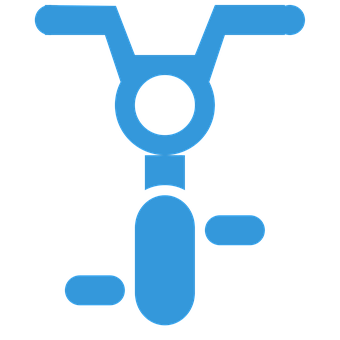 Blue Scooter Icon PNG image