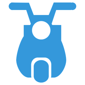 Blue Scooter Icon PNG image