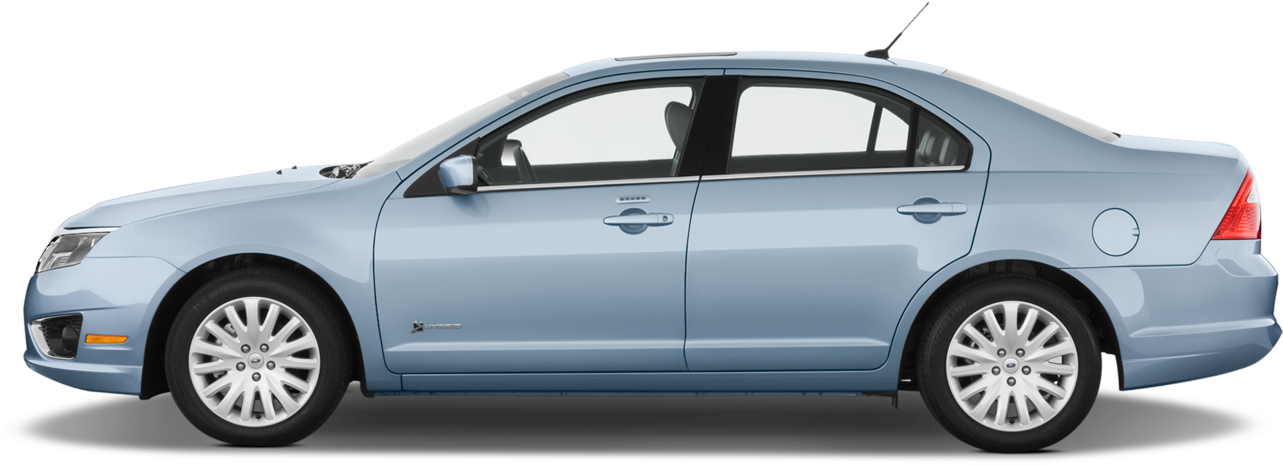 Blue Sedan Side View PNG image