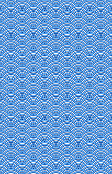 Blue Seigaiha Pattern PNG image