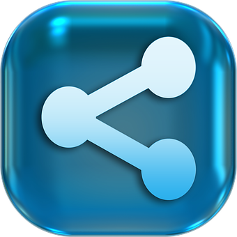 Blue Share Icon PNG image