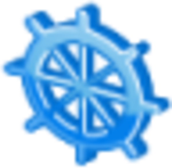 Blue Ship Wheel Illustration PNG image