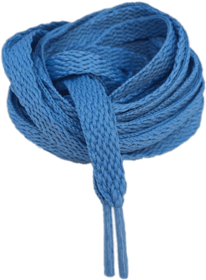 Blue Shoelace Coiled PNG image