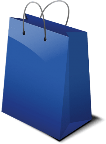 Blue Shopping Bag Icon PNG image