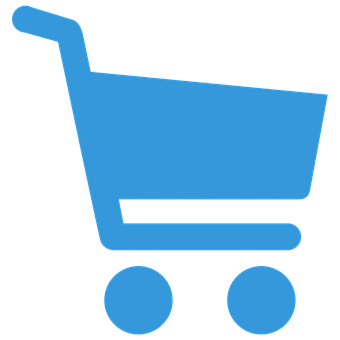 Blue Shopping Cart Icon PNG image