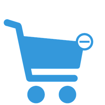 Blue Shopping Cart Icon PNG image