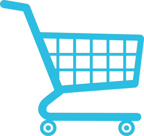 Blue Shopping Cart Icon PNG image