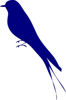 Blue Silhouette Birdon Branch PNG image
