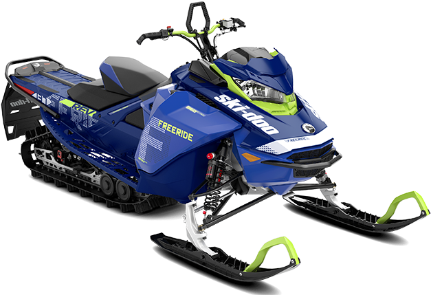 Blue Ski Doo Snowmobile2023 PNG image