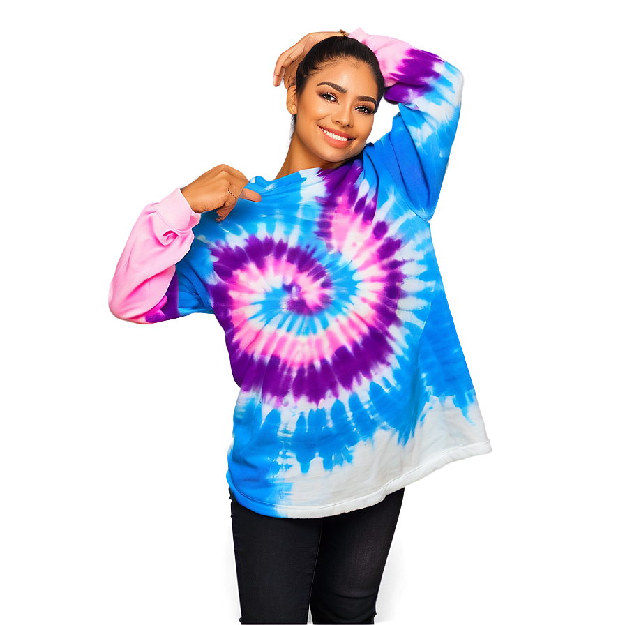 Blue Sky Tie Dye Shirt Png Oqt PNG image