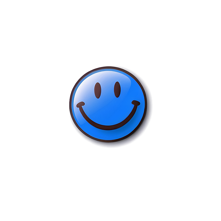 Blue Smiley Face B PNG image