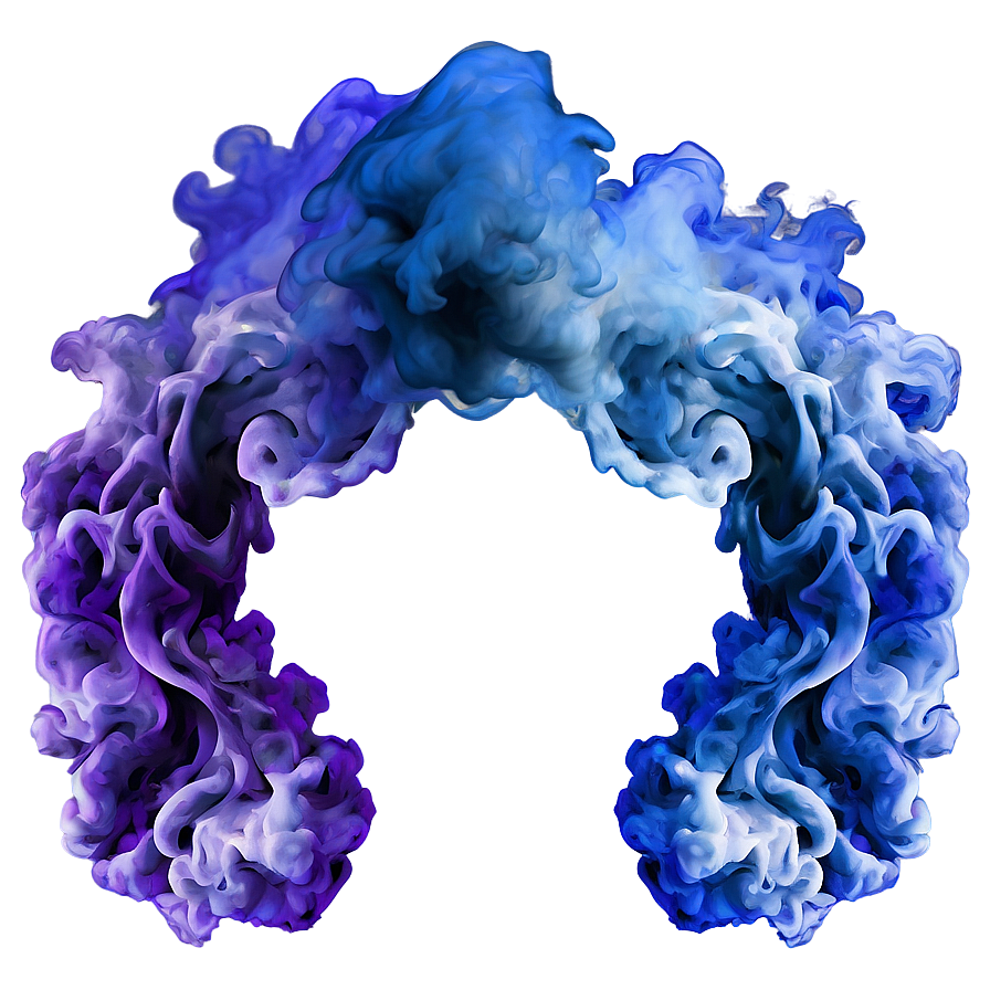 Blue Smoke Frame Png 05232024 PNG image