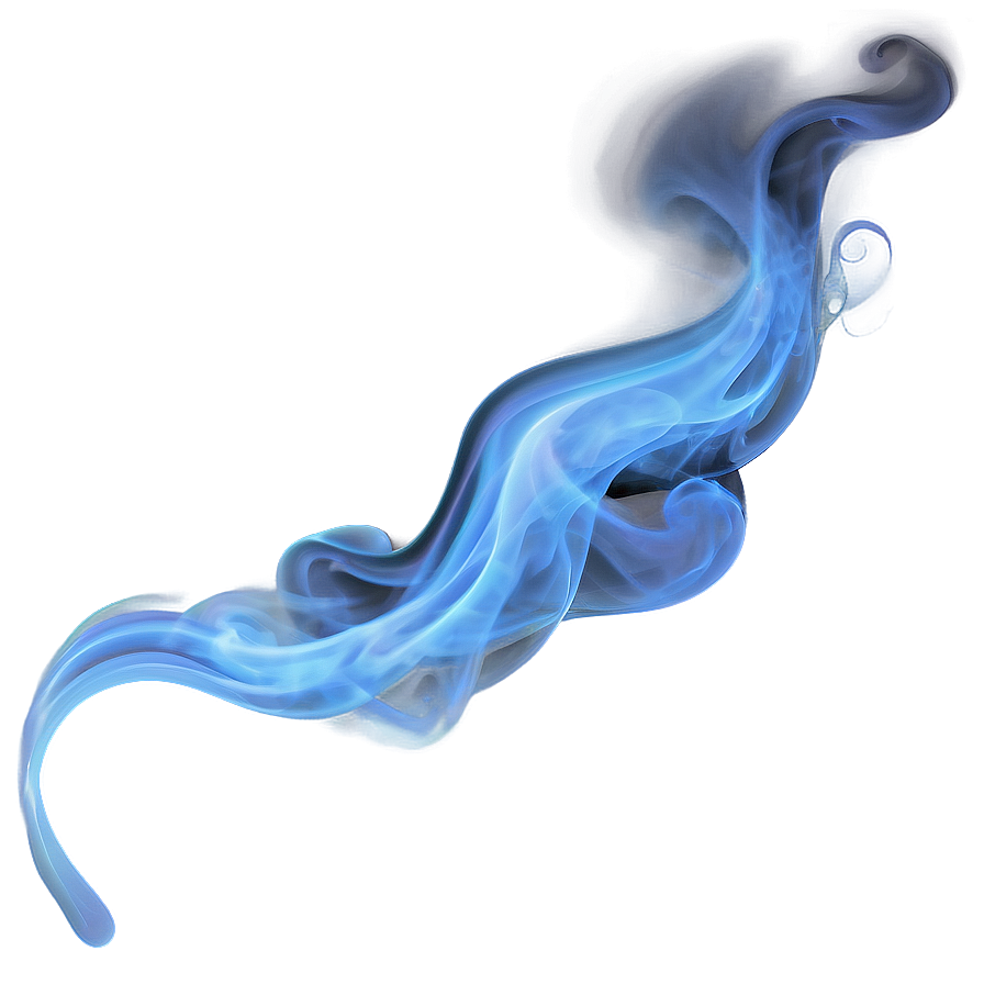 Blue Smoke Swirl Png 05232024 PNG image