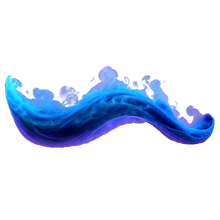 Blue Smoke Wave Png 05232024 PNG image