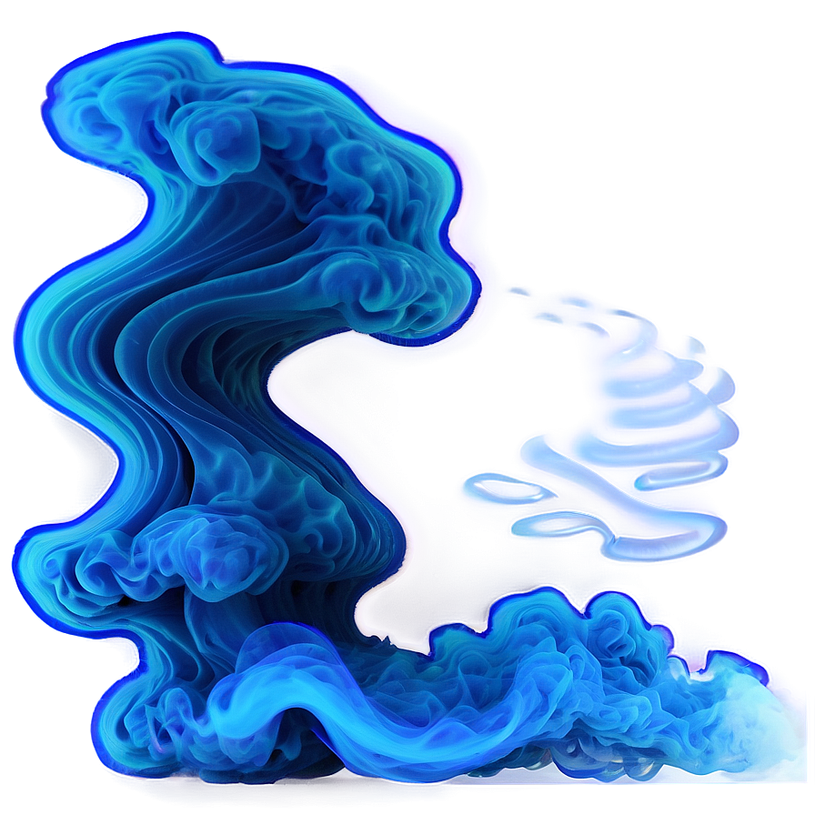 Blue Smoke Wave Png 05232024 PNG image