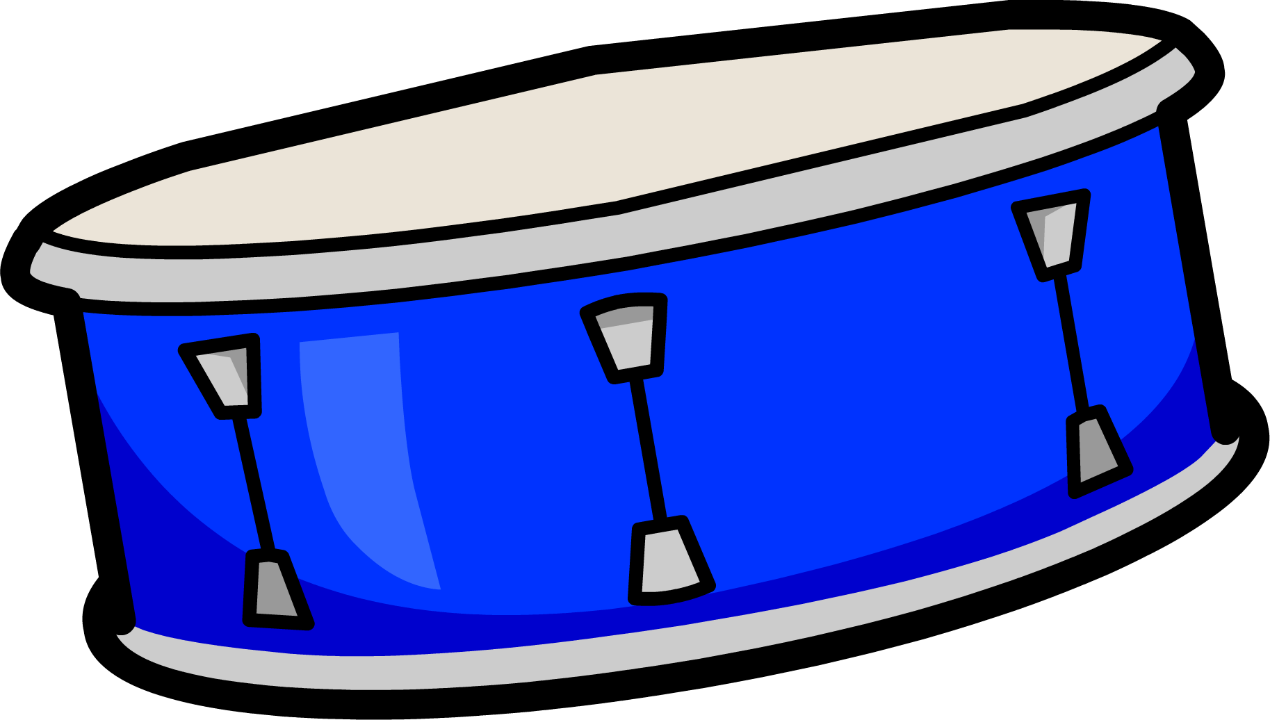 Blue Snare Drum Cartoon PNG image