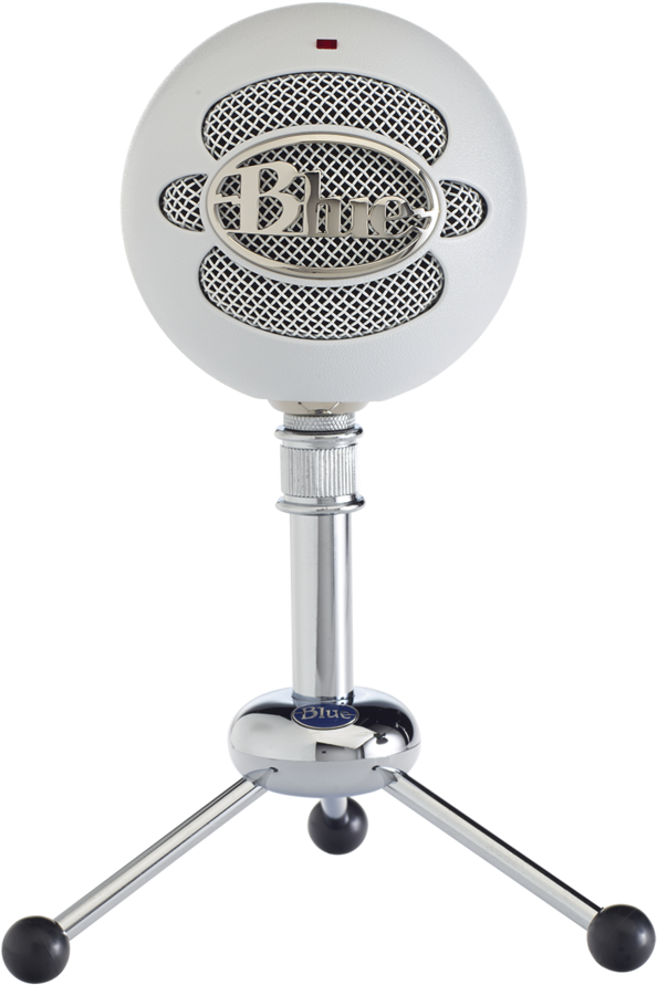 Blue Snowball Microphoneon Stand PNG image