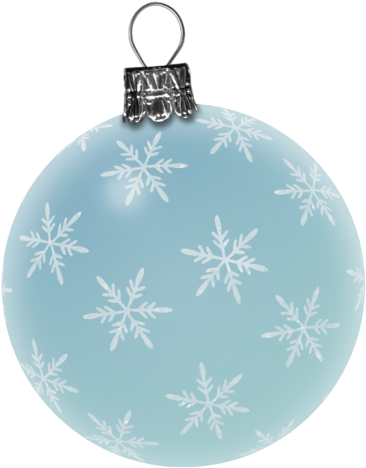Blue Snowflake Christmas Ornament PNG image