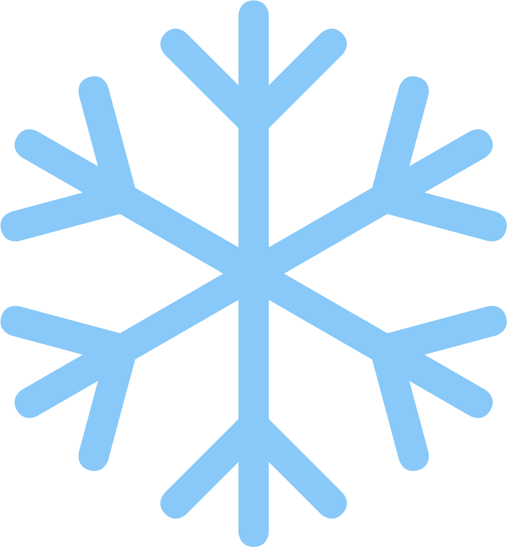 Blue Snowflake Icon PNG image