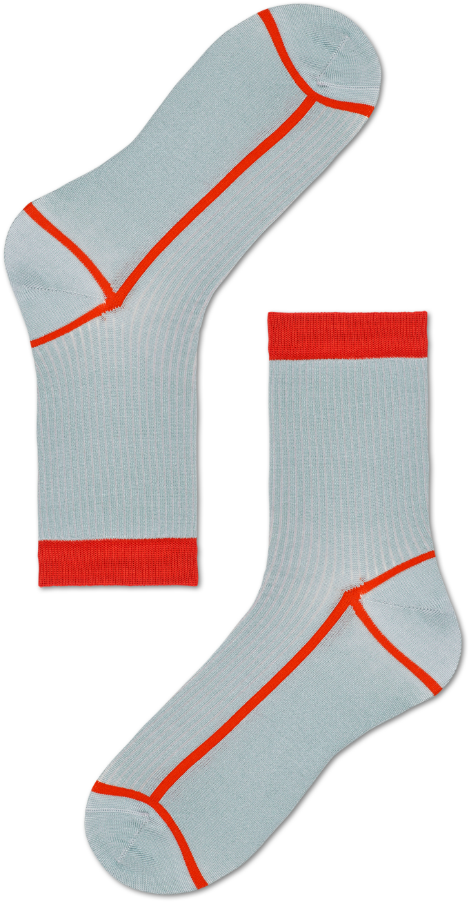 Blue Socks Red Trim PNG image