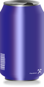 Blue Soda Can Illustration PNG image