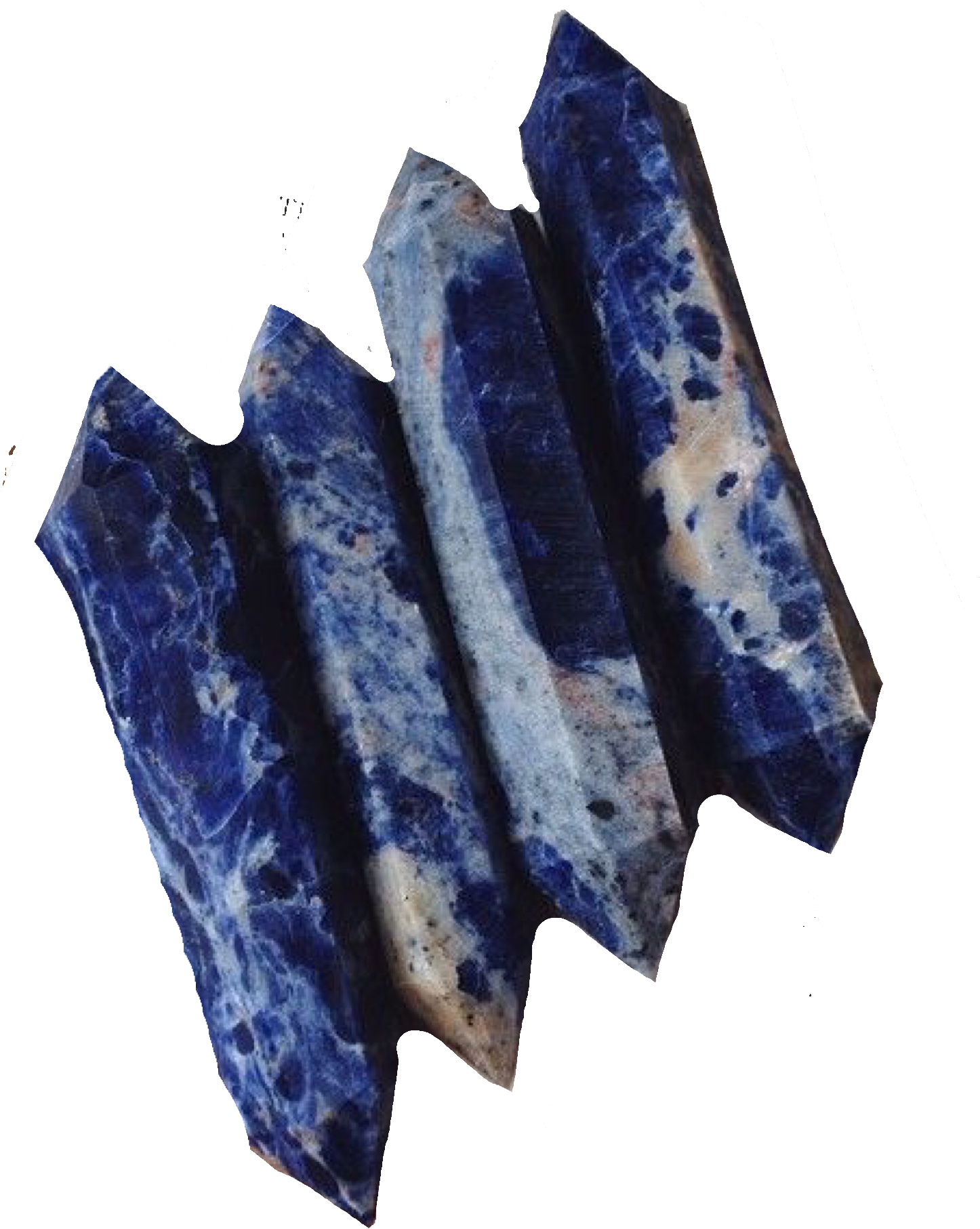 Blue Sodalite Crystal Cluster PNG image