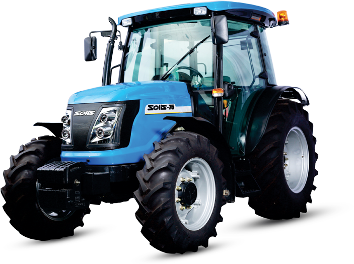 Blue Solis75 Tractor Isolated PNG image