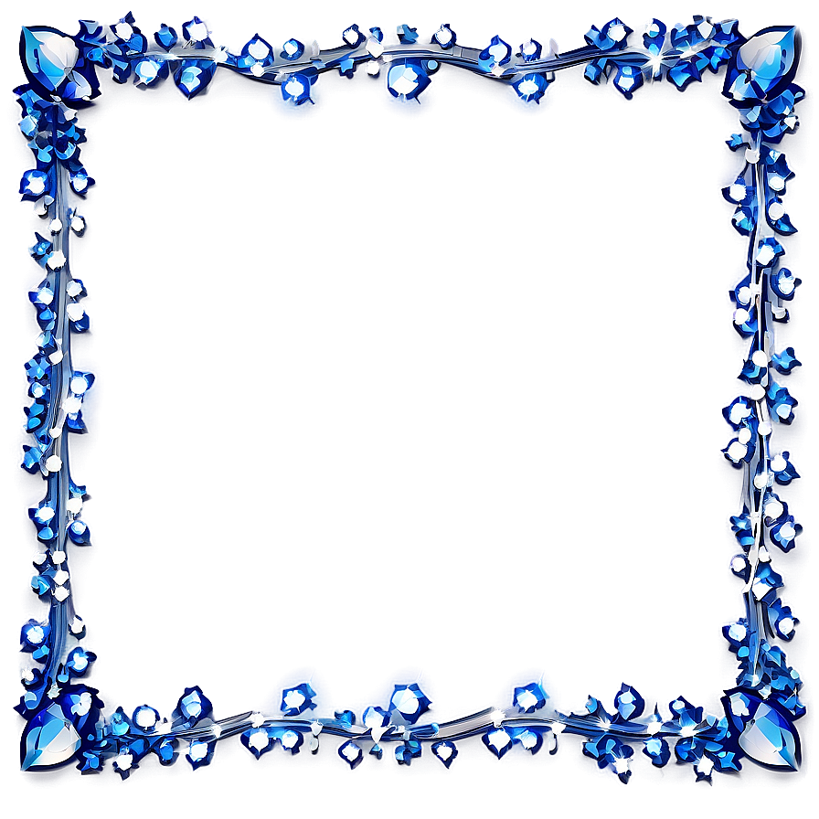 Blue Sparkle Border Png 06262024 PNG image