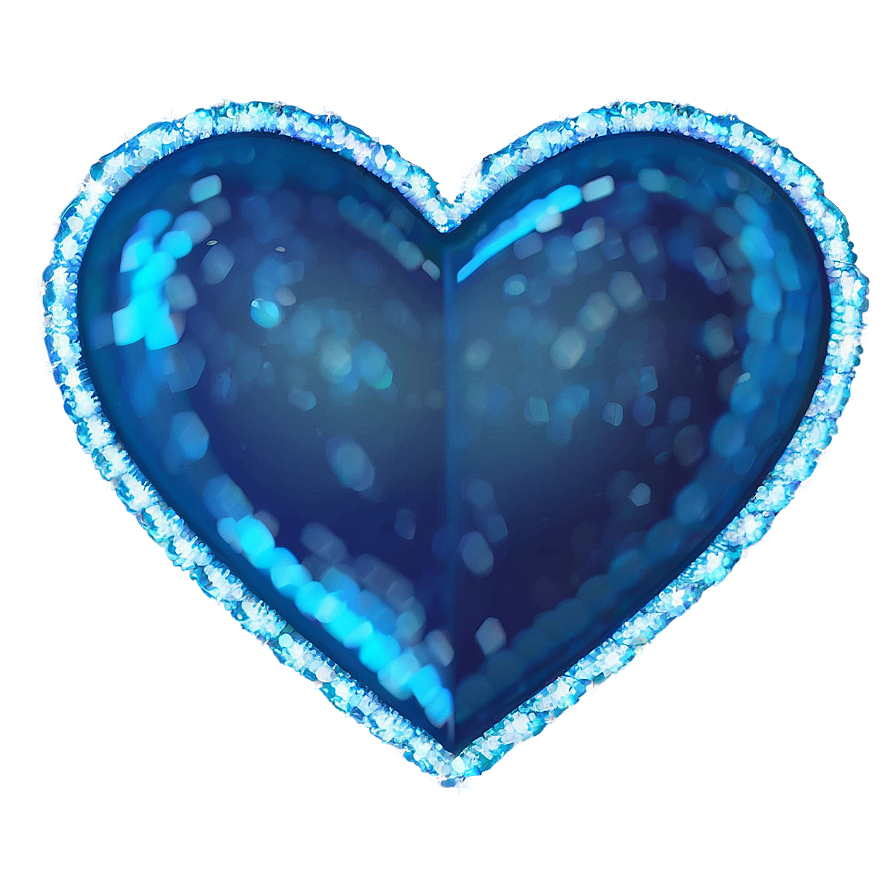 Blue Sparkle Heart Png 06262024 PNG image