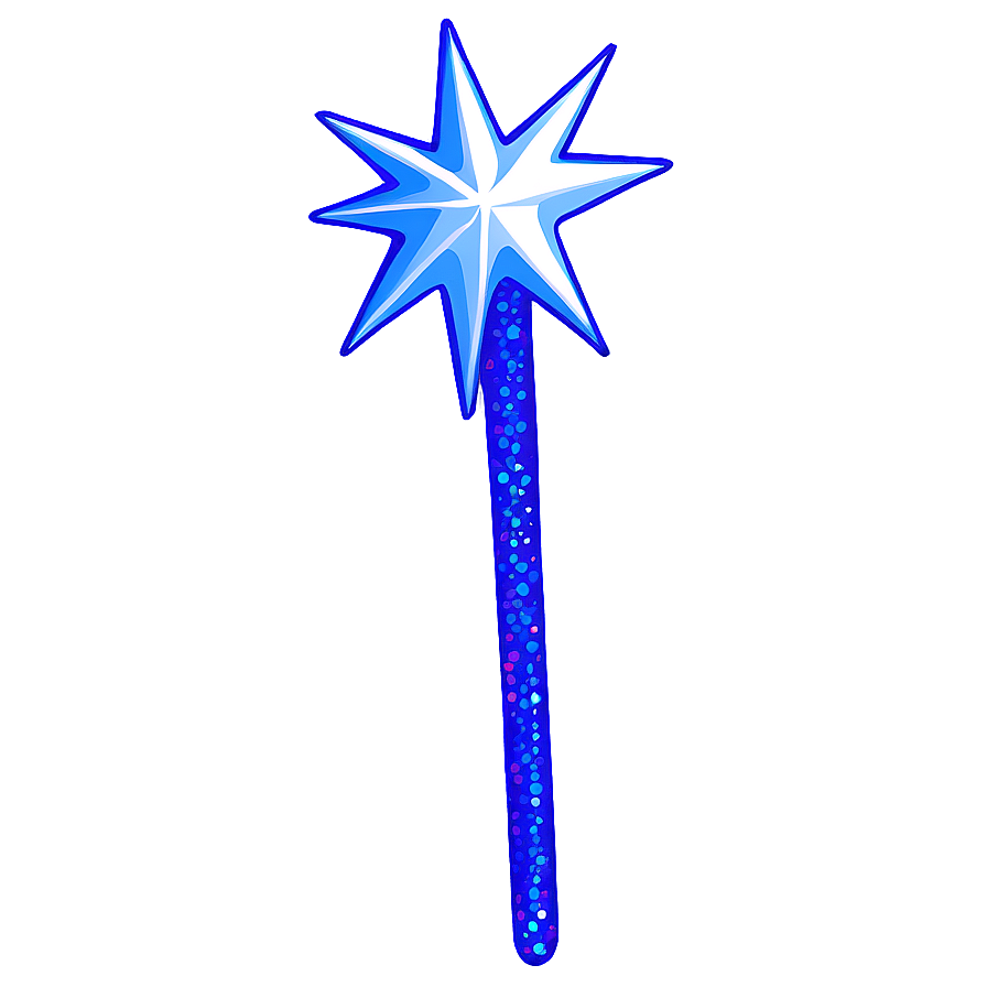 Blue Sparkle Magic Wand Png Nrc53 PNG image