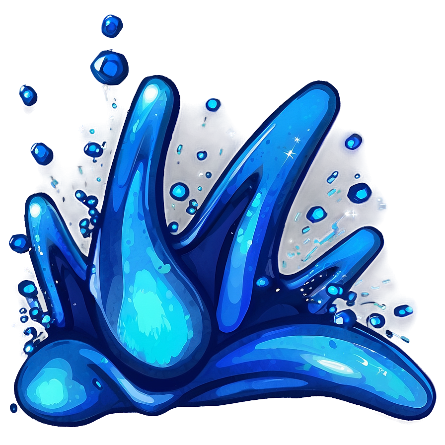 Blue Sparkle Splash Png 6 PNG image