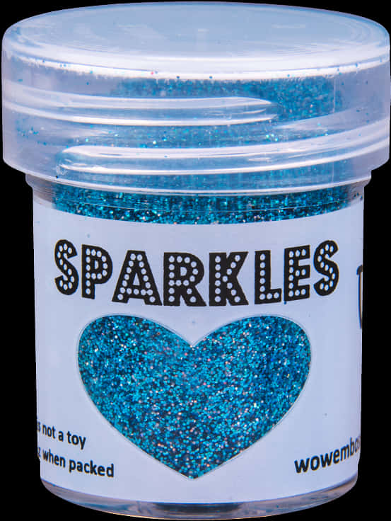 Blue Sparkles Glitter Jar PNG image