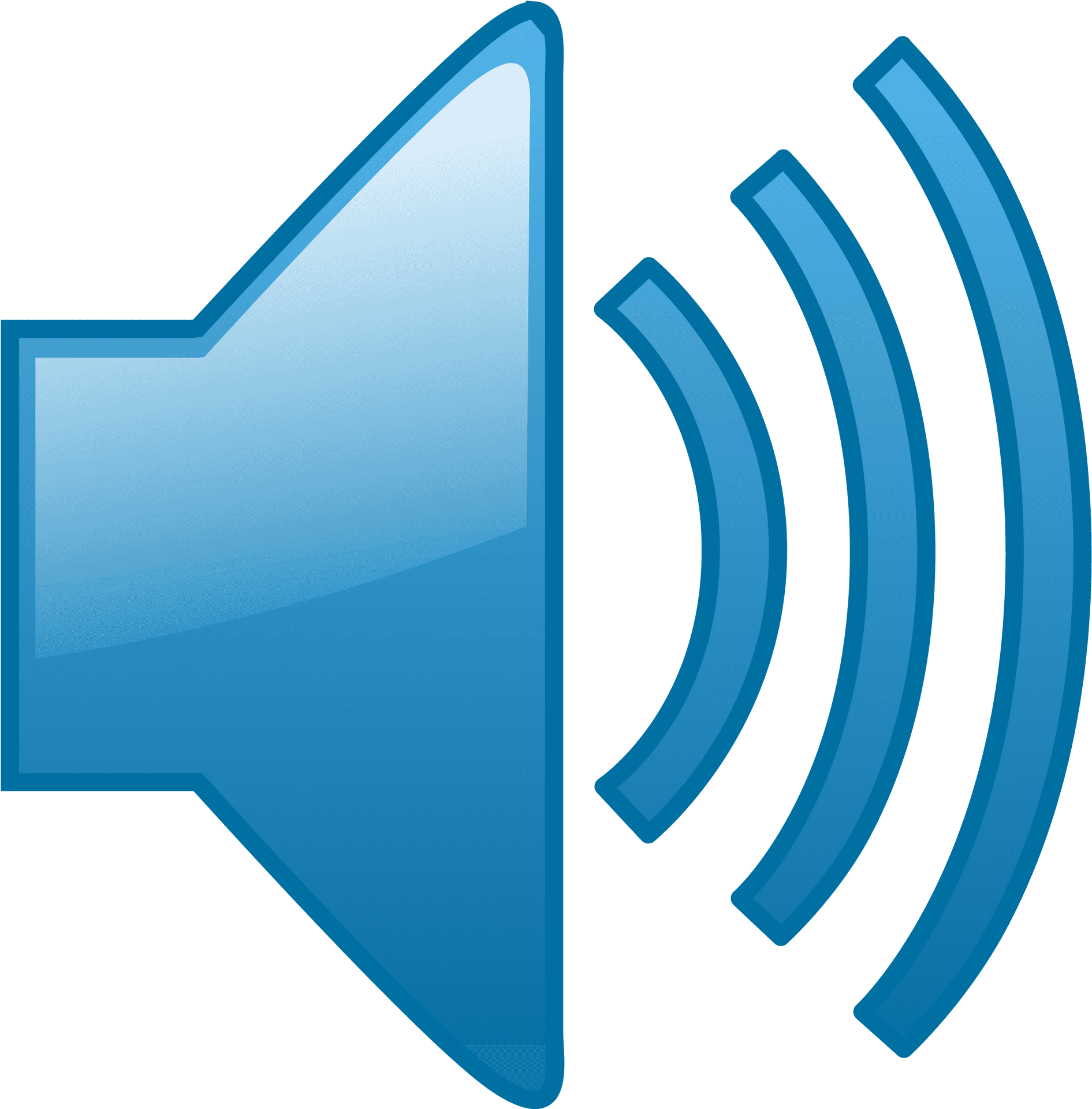 Blue Speaker Icon PNG image