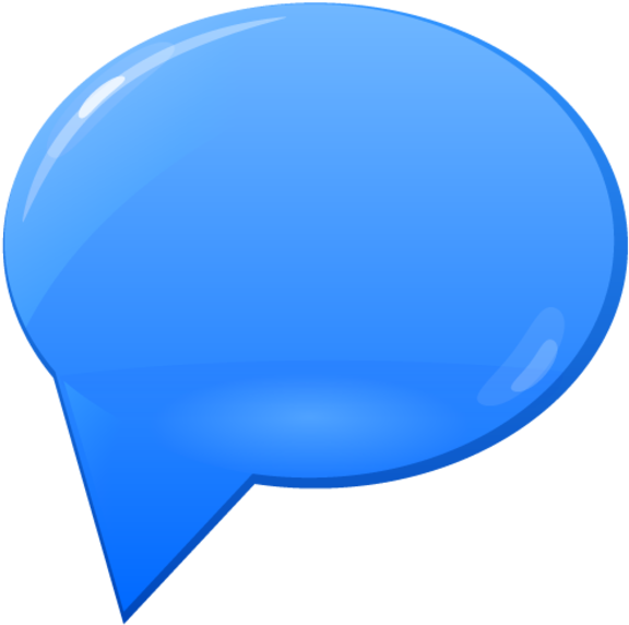 Blue Speech Bubble Icon PNG image